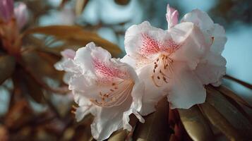 Flower image with vivid petal structure in natural scenery photo
