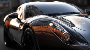Realistic shadow photo on curved auto design