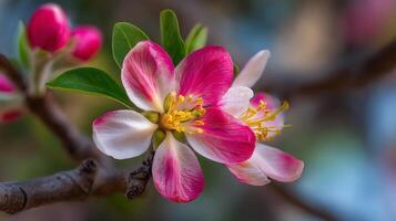 Ultra sharp flower wallpaper with beautiful bright soft background blur photo