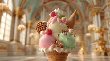 Dessert with soft natural light and color image photo