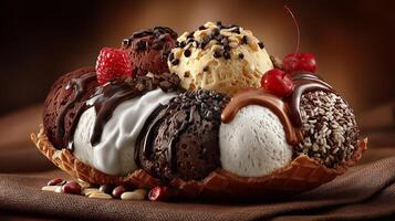 Natural background with smooth creamy dessert image photo