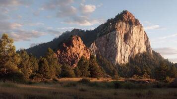 Lifelike nature landscape scene with detailed lighting and texture photo