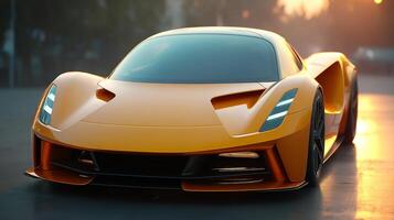 Sunlight photo on high-end car surface