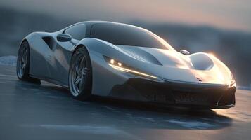 Clean sunlight car photo with realistic lines