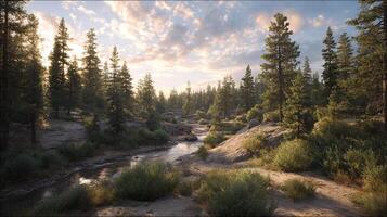Natural landscape image with sharp tones and depth photo