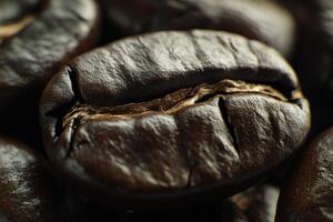 Roasted Coffee Bean Close Up Macro Photography photo