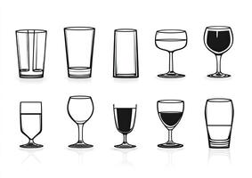 A Collection Of Various Glassware Designs For Drinks photo