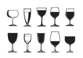 Collection of Various Wine Glass Styles and Shapes photo