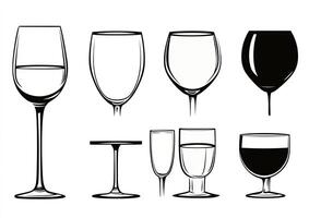 A Collection Of Various Wine Glasses And Drinkware photo