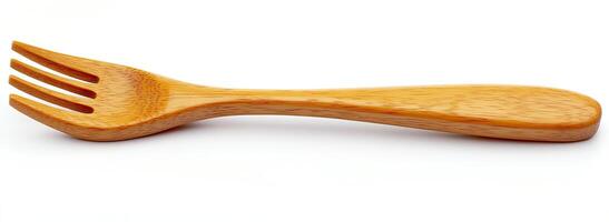 Wooden Handheld Fork Utensil For Serving Food photo