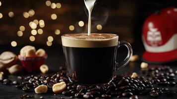 Creamy Coffee Pour Over Roasted Beans photo