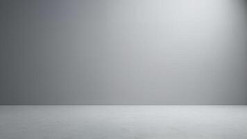 Blank isolated white room with smooth floor and seamless wall, suitable for product display or digital design mockups. For creative or commercial use. photo