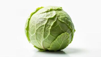 Cabbage isolated on a white background for use in food, nutrition, or vegetable-related projects. For culinary, educational, or health contexts. photo
