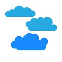 Cloud. Collection of blue clouds. vector