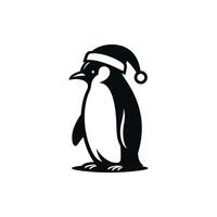 Black Penguin Silhouette Graphic Design vector