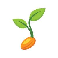 Planting seed sprout in ground, Symbol grow sapling vector