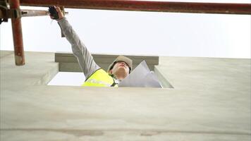 Engineers construction projects inspect and supervise the construction of building walls,93 photo