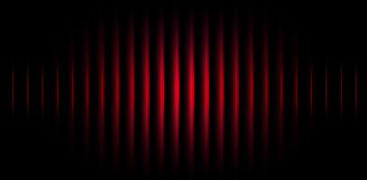 Red stage background, vertical lines with futuristic abstract technology lights on the background, illustration vector