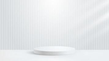 White display platform on light background vector