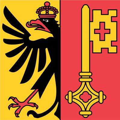 The flag of the Canton of Geneva in Switzerland