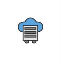 Computer cloud data storage icon is suitable for your computer themed design vector