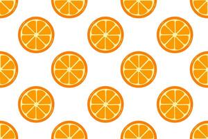 Seamless pattern with orange slices in circular shape. Perfect for citrus-themed prints, juice packaging, and refreshing summer designs vector