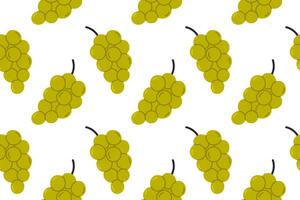 Green grape pattern illustration vector