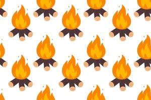 Colorful campfire pattern design vector