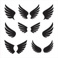Feathered Wings Icon Collection vector