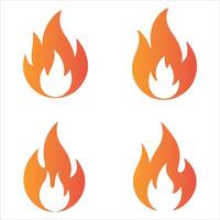 Gradient Orange Flame Icons Highlighting the Heat of Forgiveness vector