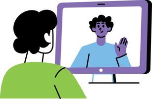 A character doing communication vector