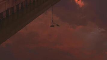 Reflection of Clouds in Water at Dusk video