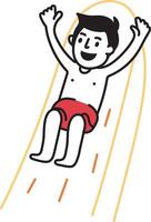 A drawing style icon of sliding vector