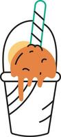 A sketchy style icon of ice cream vector