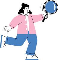 A drawing style illustration of a tambourine player vector