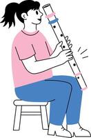 Sketchy style illustration showing a rainstick player vector