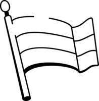 A sketchy style icon depicting a russian flag vector