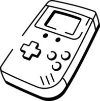 A drawing style icon of game vector