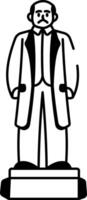 A sketchy style icon of a lenin statue vector