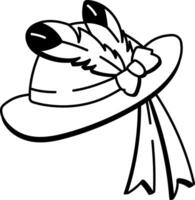 A sketchy style icon showing a russian hat vector