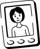 A doodle style icon of custom avatar vector