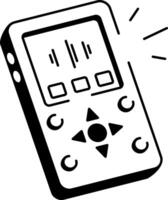 A doodle style icon of voice modulator vector