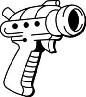 A sketchy style icon of laser gun vector