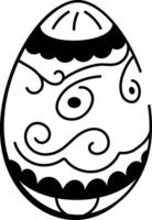 A sketchy style icon showing a painted egg vector