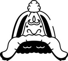 A doodle style icon of a russian cossack hat vector
