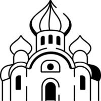 A sketchy style icon showing russian architecture vector