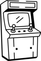 A sketchy style icon of arcade machine vector