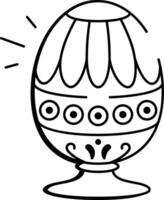 A drawing style icon of a decorative faberge egg vector