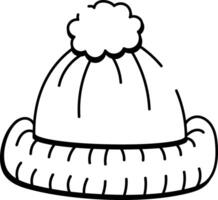 A sketchy style icon showing a snow hat vector