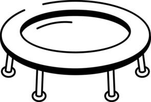 A sketchy style icon of bouncing pad vector